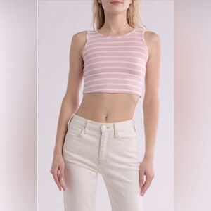 NWT Cotton Emporium Sleeveless Cropped Tank Juniors Size Small